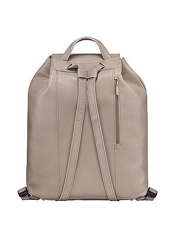 Longchamp Le Foulonne Leather Backpack in Turtledove (view 2)