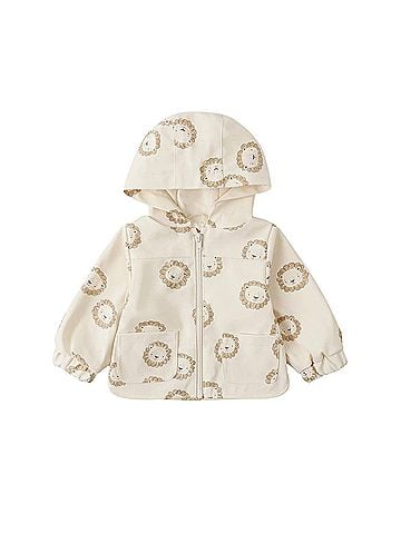 QUINCY MAE Boy's Print Polyester Rain Coat in Lions (view 1)