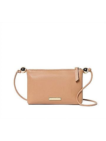 Loeffler Randall Women's Yasmine Flat Clutch Bag in Dune (view 1)