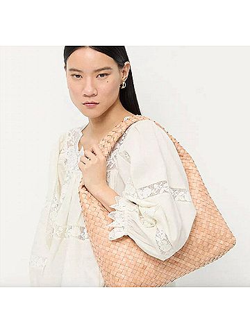 Loeffler Randall Women's Willow Woven Hobo Bag in Desert Sand (view 2)