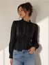LoveShackFancy 100% Silk Black Blouse Size XL - photo 4