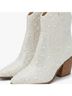 Betsey Johnson White Silver Ivory Boots Size EU 36 1/2 - photo 4
