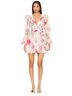 PatBO 100% Polyester 3% Elastane 97% Polyester Floral White Cocktail Dress Size 6 - photo 1