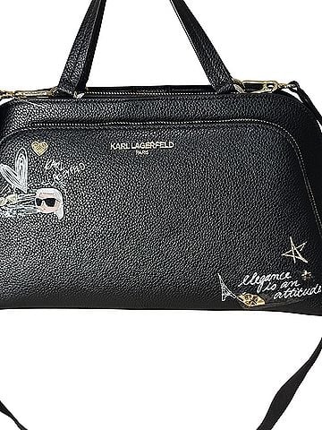 Karl Lagerfeld Paris Leather Satchel (view 2)