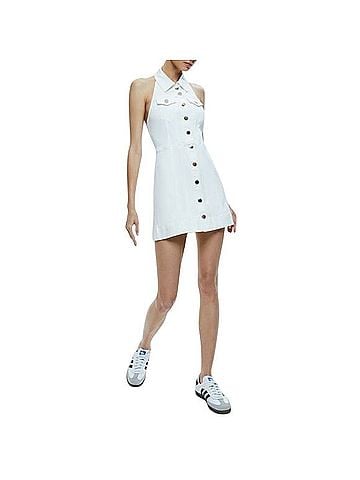 Alice + Olivia Kendall Denim Halter Mini Casual Dress (view 1)
