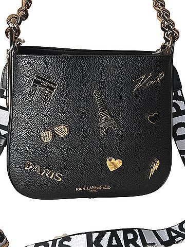 Karl Lagerfeld Paris Leather Crossbody Bag (view 1)