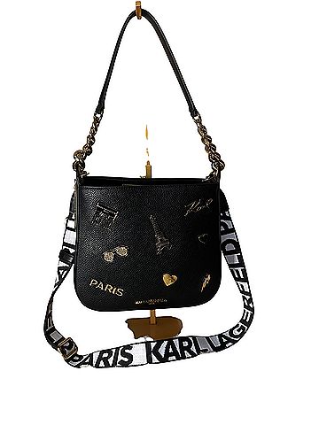Karl Lagerfeld Paris Leather Crossbody Bag (view 2)