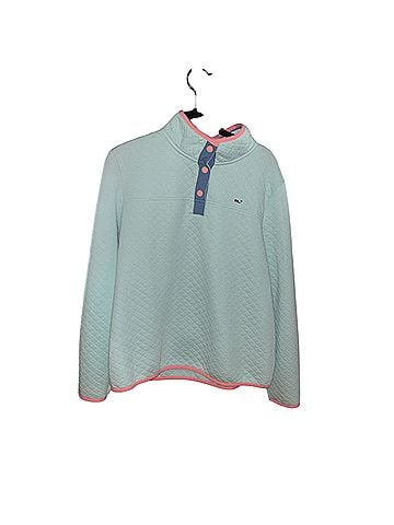 Vineyard Vines Vineyard Vines Women's Diamond Quilted Snap-Placket Pullover Pullover Sweater (view 1)