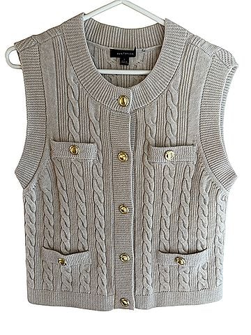 Ann Taylor Ann Taylor cable knit vest Sweater Vest (view 1)