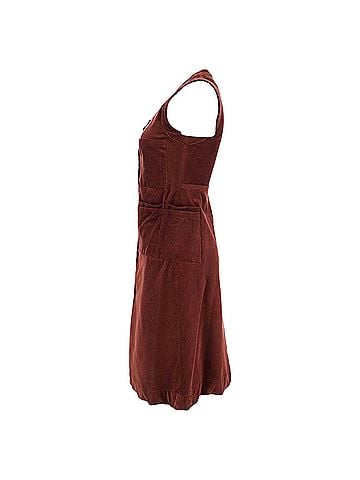 Acne Acne Studios Button-Down Sleeveless Midi Dress in Burgundy Corduroy (view 2)