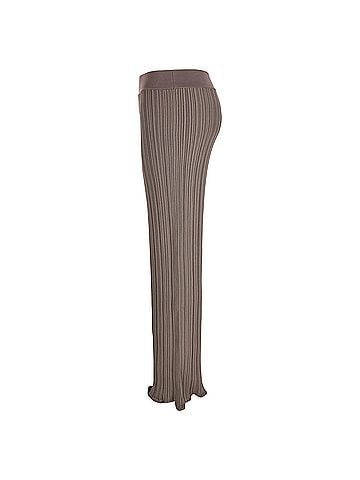 Acne Acne Studios Ribbed-Knit Straight-Leg Pants in Brown Viscose (view 2)