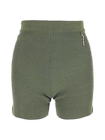 Jacquemus Jacquemus Le Short Pralu Knit Shorts in Green Viscose (view 1)