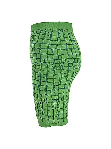 Moschino Moschino Cheap and Chic Animal Pattern Mini Skirt in Green Rayon (view 2)