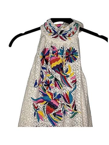Judith March Embroidered Halter Maxi Dress Casual Dress (view 1)