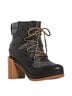 Sorel 100% Leather Black Gray Heels Size 8 1/2 - photo 1
