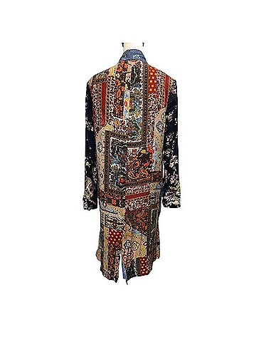 Free People Songbird Patchwork Duster Kimono Jacket Denim Jacket (view 2)