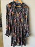 Current Air 100% Polyester Floral Blue Purple Casual Dress Size S - photo 5