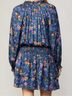 Current Air 100% Polyester Floral Blue Purple Casual Dress Size S - photo 6