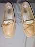 Sperry Top Sider Color Block Polka Dots Tan Ivory Flats Size 9 1/2 - photo 5