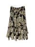 Soft Surroundings 100% Polyester Paisley Floral Brown Gold Casual Skirt Size M (petite) - photo 1