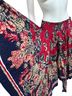 Denim 24/7 Floral Red Blue Ivory Active Skirt Size 18 - photo 2