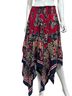 Denim 24/7 Floral Red Blue Ivory Active Skirt Size 18 - photo 1