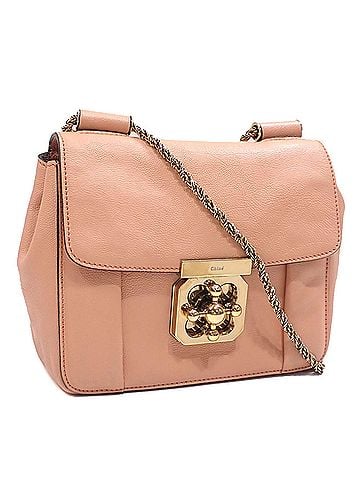 Chloé Chloé Chloe Elsie Chain Shoulder Bag, Women's, Pink Leather (view 1)
