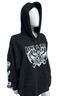 Twisted Heart Hearts Graphic Animal Print Black Pullover Hoodie Size 2X - photo 1