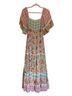 Spell Floral Checkered-gingham Multi Color Casual Dress Size XS - photo 2