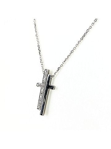Gucci Gucci GUCCI Diamond Separate Cross Necklace, Melee Diamonds, 750 Diamond, Women's (view 1)