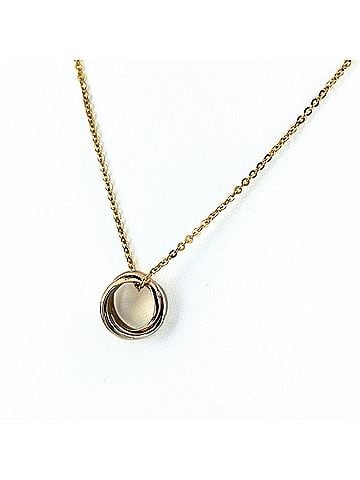 Cartier Cartier Baby Trinity Diamond Necklace, Yellow Gold (YG), 15-Piece Pendant, 750 Women's. (view 1)