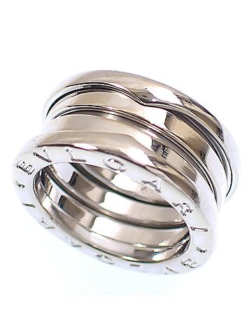 Bvlgari Bvlgari B-ZERO1 Ring for Women, 18KWG (#47), 8.2g, 18K 750 White Gold, B-Zero One (view 1)