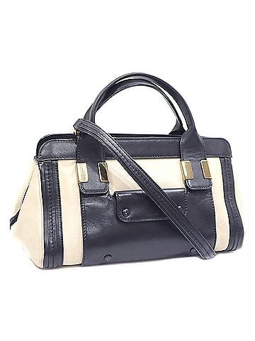 Chloé Chloé Chloe Little Alice handbag for women, black and white leather. (view 1)