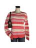 Liz Claiborne 100% Cotton Stripes Pink White Pullover Sweater Size L - photo 1