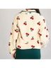 New In 100% Polyester Floral Ivory Long Sleeve T-Shirt Size M - photo 5