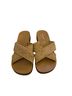 Mila Paoli Solid Tan Sandals Size 7 1/2 - photo 1