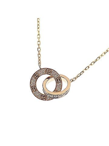 Cartier Cartier Love Circle Diamond Necklace for Women, 18K Pink Gold, 5.6g, 750 (view 1)