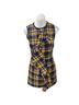 MSGM Plaid Black Yellow Casual Dress Size 8 - photo 1