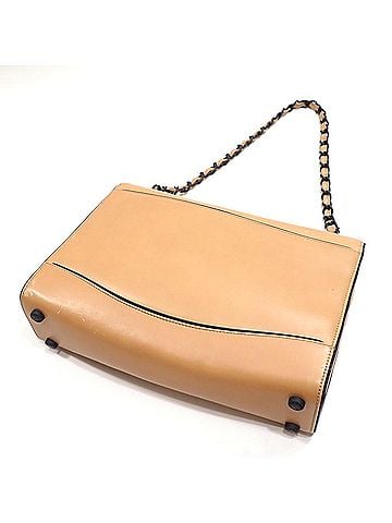 Chanel Chanel Chain Shoulder Bag for Women, Beige Leather, Coco Mark (view 2)