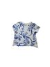 Maeve Floral White Blue Short Sleeve Blouse Size XXS - photo 1