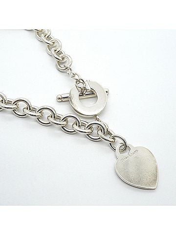 Tiffany & Co. Tiffany &amp; Co. Necklace, Heart Tag, Toggle, Sterling Silver 925, Women's (view 2)