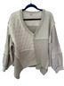 Pol Plaid Ivory Long Sleeve Top Size M - photo 1