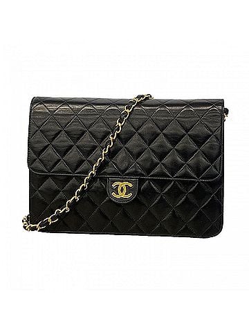 Chanel Chanel Matelassé Chain Shoulder Bag, Lambskin, Black, Women's (view 1)