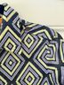 Tory Burch 100% Cotton Graphic Black Yellow Blouse Size 6 - photo 6