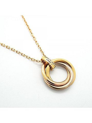 Cartier Cartier Trinity Necklace, available in 18K Yellow Gold (KYG), White (18KWG), and Pink (18KPG), featuring diamonds for women. (view 2)