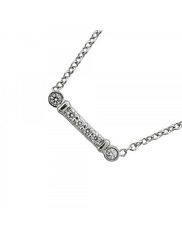 Tiffany & Co. Tiffany &amp; Co. Fleur-de-lis Stem Necklace, Platinum 950, Diamond, Ladies' Necklace (view 1)