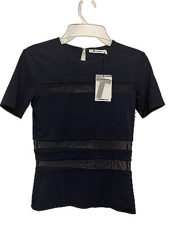 T by Alexander Wang Short Sleeve Blouse (view 2)
