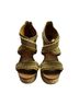 Tory Burch 100% Leather Tan Gold Wedges Size 7 1/2 - photo 2