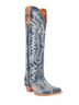 Dan Post 100% Cotton Blue White Boots Size 9 - photo 1