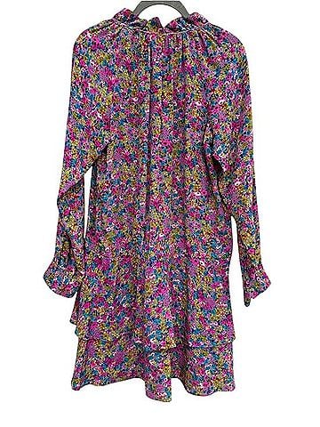 Rebecca Taylor Floral Pleated Blouse Casual Dress (view 2)